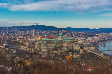 Buda Castle Royal Palace on Castle Hill, Budapest, Hungary.