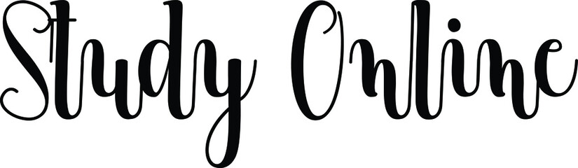 Study online Hand Written Typography word modern 
Calligraphy Text