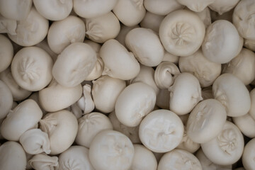 Dumplings. Test with meat filling. Ravioli. Delicatessen.