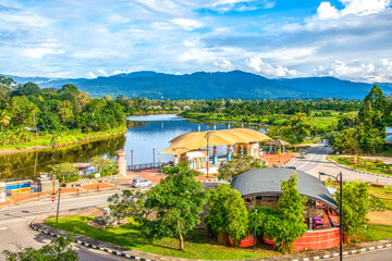 Lawas town in Sarawak, Borneo, Malaysia