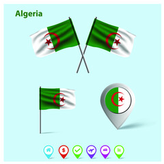 Algeria flags vector design