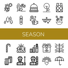 season icon set