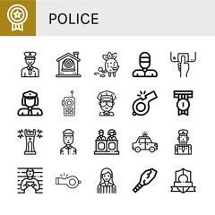 Set of police icons