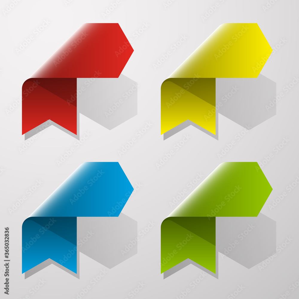 Poster Arrow banners set. Direct shape. 3d Abstract Background. Business infographic presentation diagram. Section compare service. Up and down trend. Paper index. Exact pointer