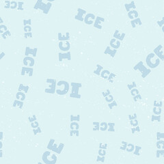 Ice. Retro pattern for print design. Cartoon vector illustration. Romantic seamless texture design. Hand drawn calligraphy lettering vector illustration.
