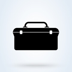 Tool box icon. Toolbox, toolkit, instrument. Construction concept.  Simple illustration of home maintenance vector icon for web
