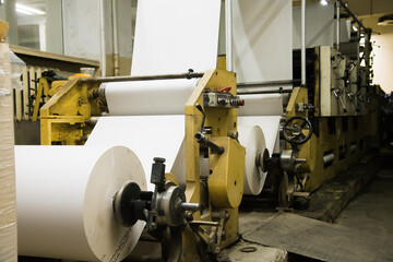 Printing presses at work in the printing