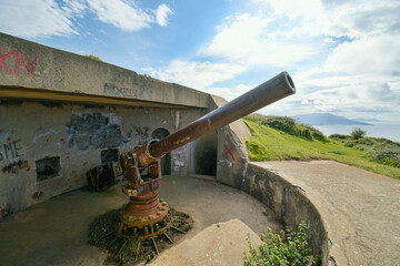 Old anti-air defenses of the iron belt in Punta Lucero