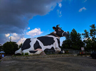 
a cow-shaped building in the city of Boyolali, Central Java, Indonesia