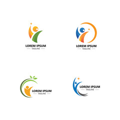 Human character logo  design