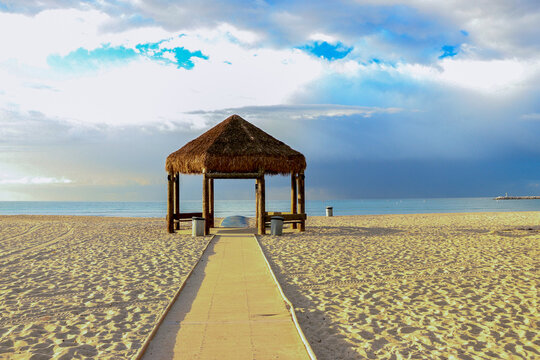 beach hut on the beach