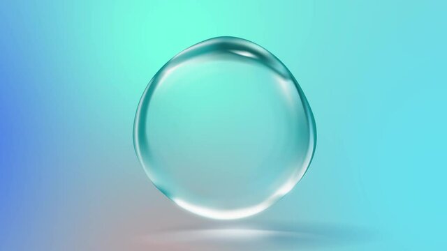 Realistic water bubble with light effect