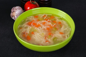 Chicken soup with noodles
