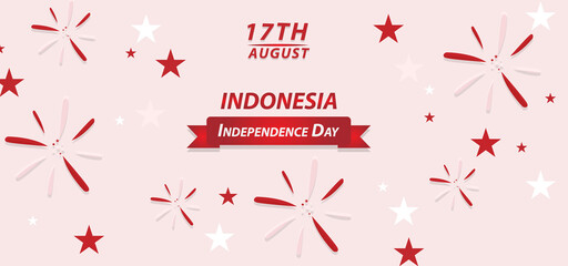 Obraz premium Happy Indonesia Independent Day Vector 