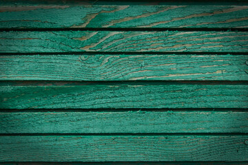 green paint on wood