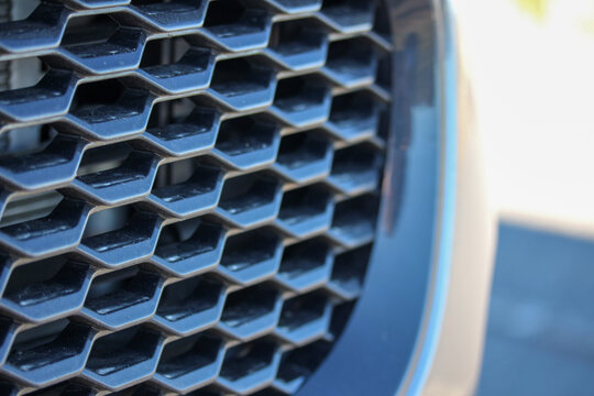 Close up of a new car grill