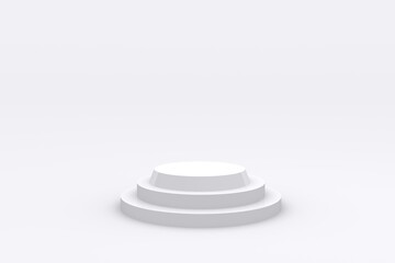white podium with pedestal