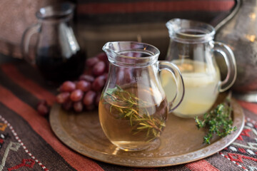 Traditional Sweet Fruit and Herbal Drink, Sharbat or Sherbet