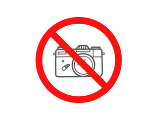 Do not use camera. Vector sign isolated on white