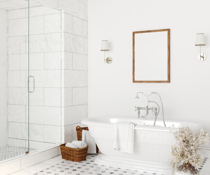 Download 5 123 Best Bathroom Wall Mockup Images Stock Photos Vectors Adobe Stock