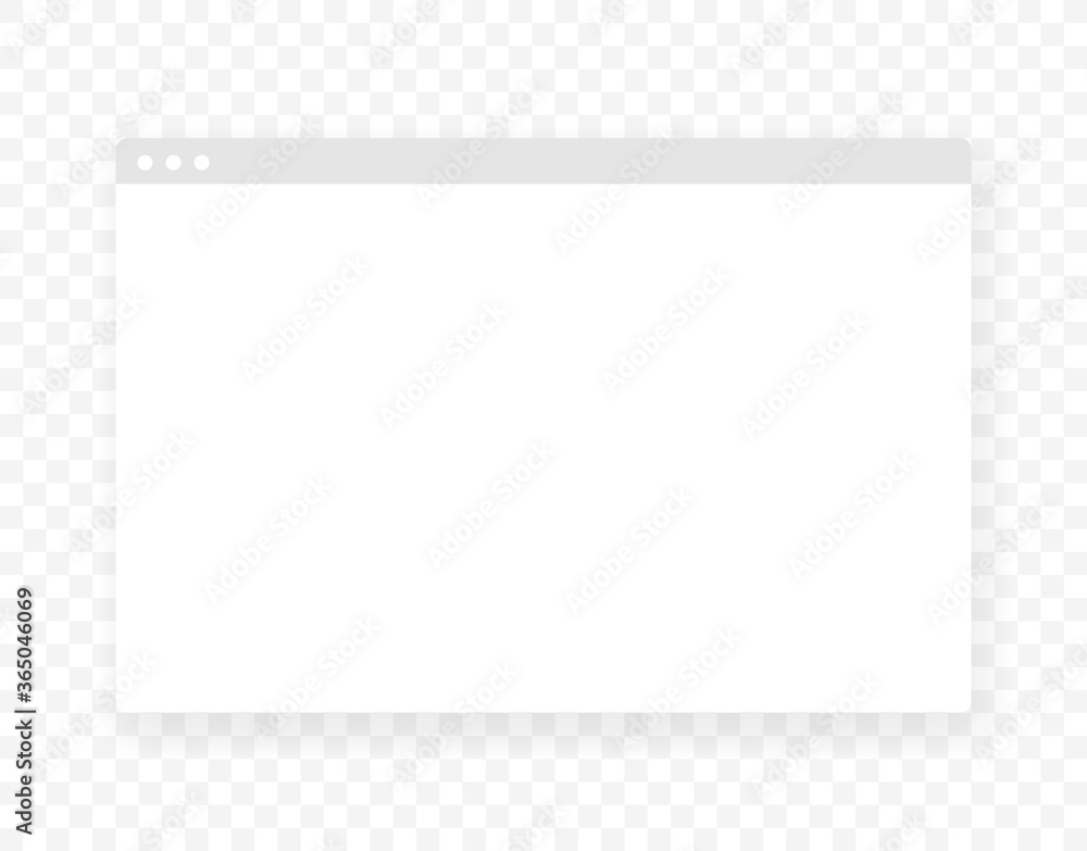 Poster blank internet browser window. vector mockup