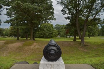 Revolutionary War Cannon at Red Bank Battlefield in New Jersey 