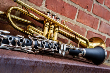 Fototapeta na wymiar Musical Instruments Jazz Club
