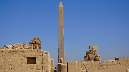 Egipt, Luksor, Karnak, obelisk, monolit, Faraon, Świątynia