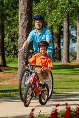 Father and son bike ride
