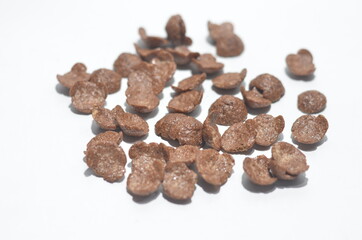 Sereal Shaped Chocholate Isolated On White Background