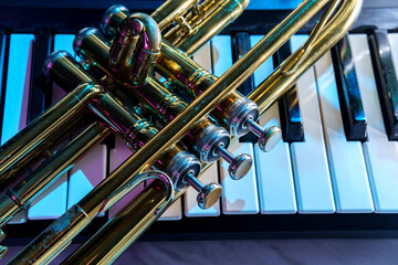 Old Trumpet Piano Keyboard © Ezume Images