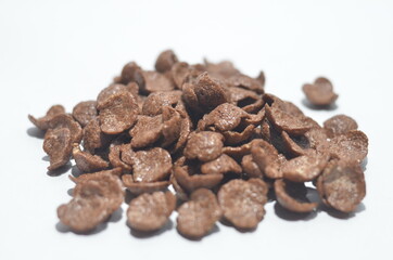 Sereal Shaped Chocholate Isolated On White Background