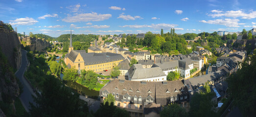 Fototapeta na wymiar Luxembourg ville - Quartier ancien Grund - Alzette