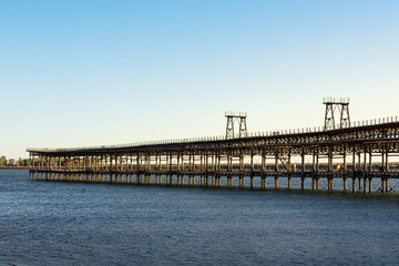 Old railway dock for ore from Rio Tinto in Huelva. Andalusia, Spain.