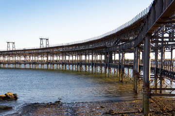 Fototapeta premium Old railway dock for ore from Rio Tinto in Huelva. Andalusia, Spain.