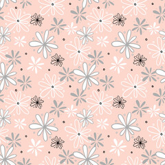 delicate pink pattern with graphic white and black colors