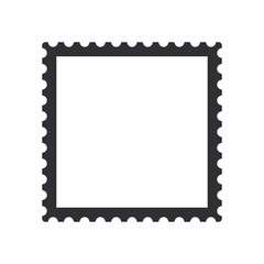 Postage stamp icon. Stamp icon. Blank postage stamp. Post ticket. Picture frame. Vintage frame.