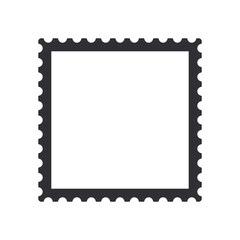 Postage stamp icon. Stamp icon. Blank postage stamp. Post ticket. Picture frame. Vintage frame.