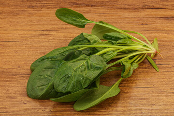 Fresh green Spinach leaves heap