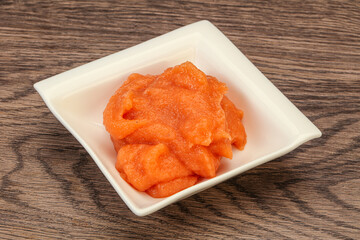 Cod fish roe in the bowl