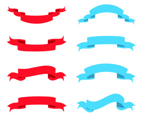 Collection of ribbon banners.