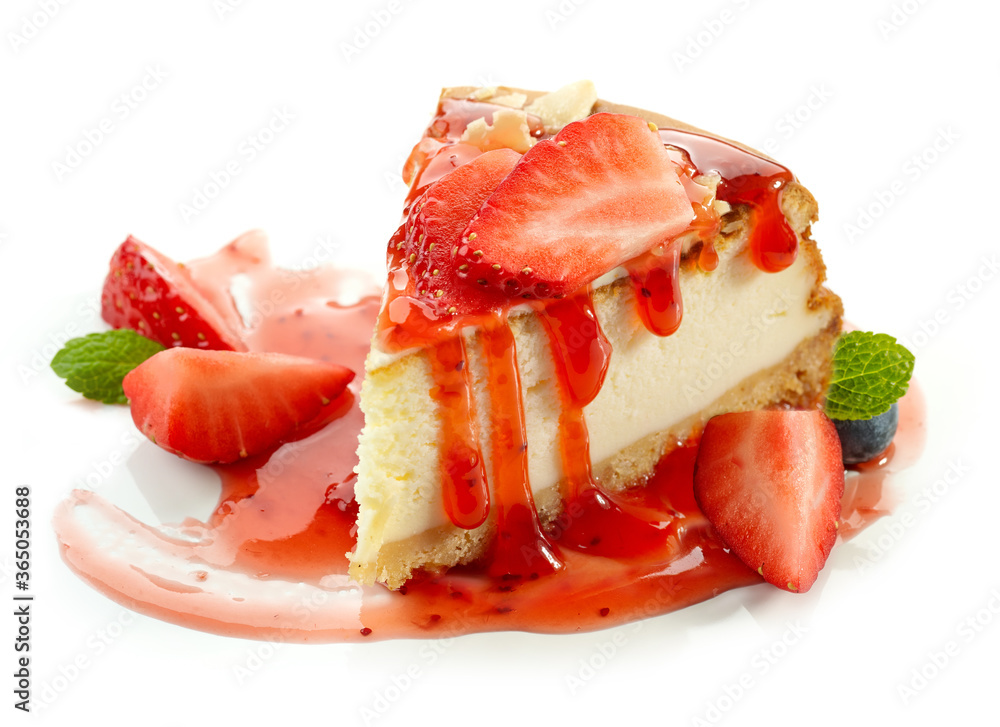 Sticker piece of cheesecake