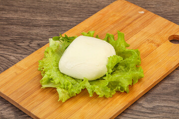 Italian Mozzarella cheese over board