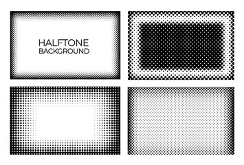 Vector halftone dots frames.