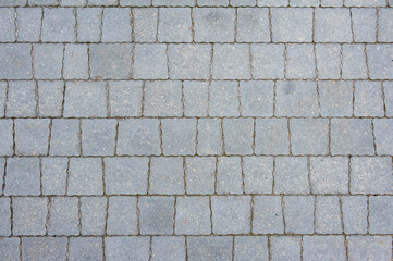 Simple texture of gray street paving slabs.