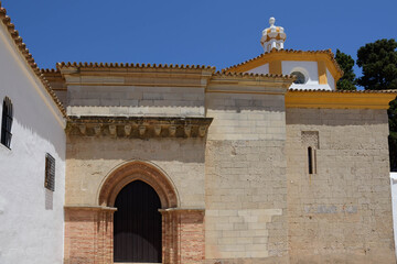 Obraz premium La Rabida Monastery in Huelva. Mudejar art in a place where Christopher Columbus began to organize his trip. Huelva, Andalusia, Spain.