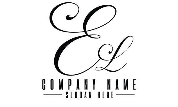letter el logo design template