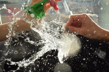 popped water balloon