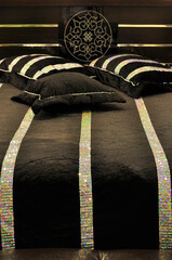 Comfortable and stylish looking for luxury black pillows and bed