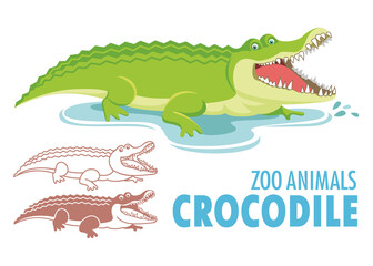 Obraz premium Crocodile cartoon illustration